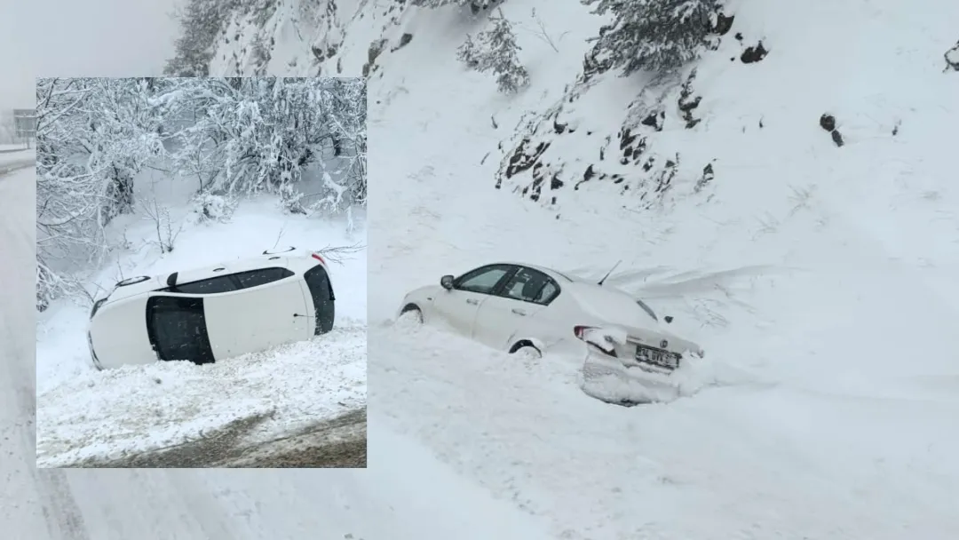 Küre–İnebolu yolunda kar alarmı