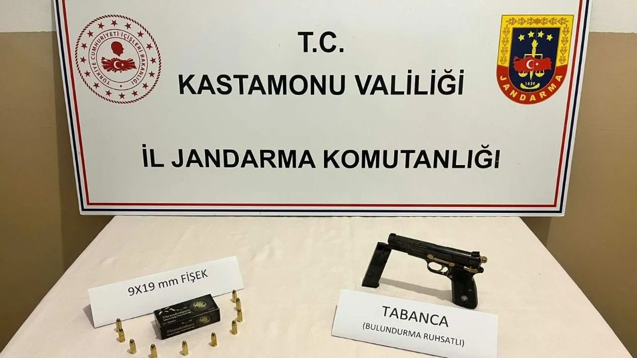Kastamonu’da Silah Operasyonu: 2 tabanca ve çok sayıda fişek ele geçirildi
