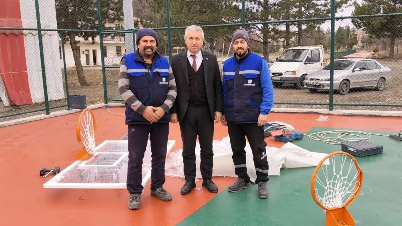İhsangazi’ye Modern Spor Alanı: Basketbol sahası tamamlanıyor