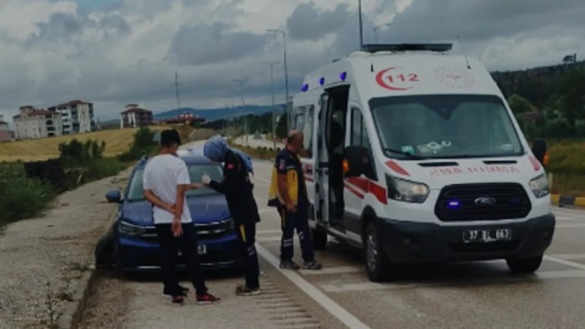 Seydiler ilçesinde sağanak yağış kazaya yol açtı
